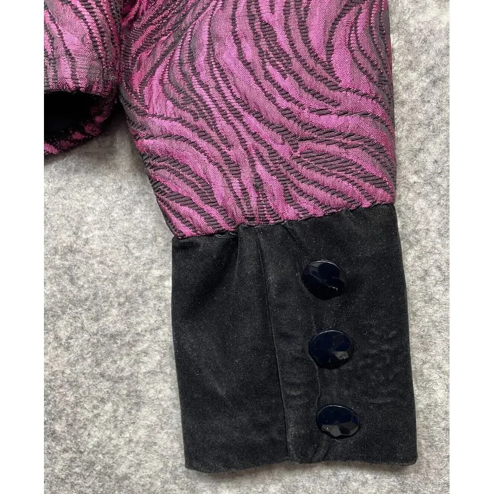 Vintage Elizabeth Courtney Bob Mackie Costumes Mens Jacket Theater Pink Black S
